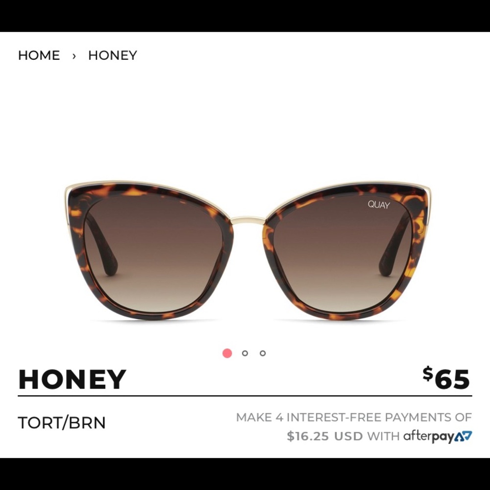 QUAY “HONEY” cat eye sunglasses